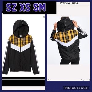 VS PINK SHERPA LINED FULL ZIP COLORBLOCK  ANORAK